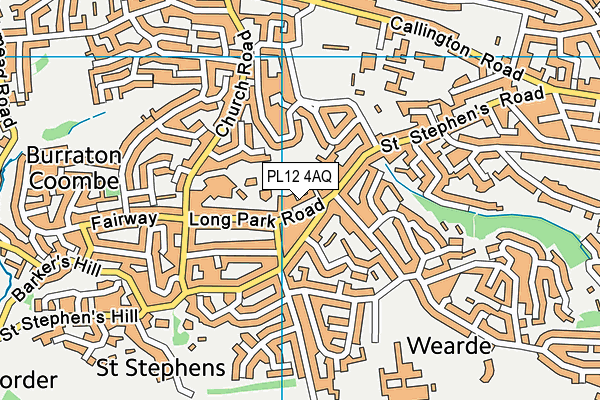 PL12 4AQ map - OS VectorMap District (Ordnance Survey)