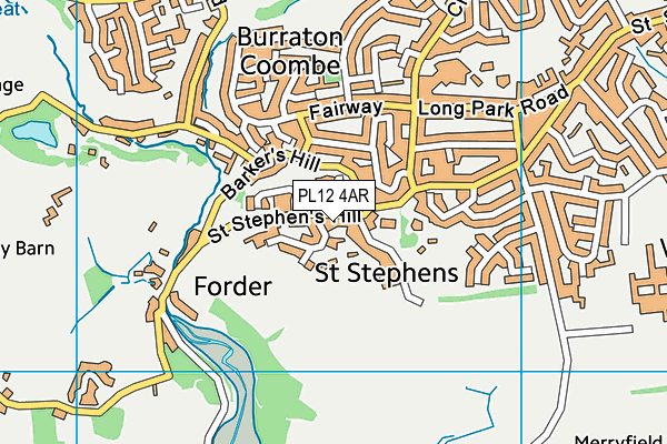 PL12 4AR map - OS VectorMap District (Ordnance Survey)