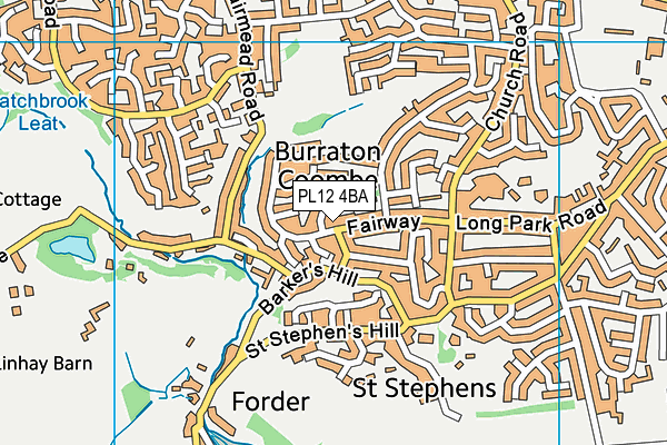 PL12 4BA map - OS VectorMap District (Ordnance Survey)