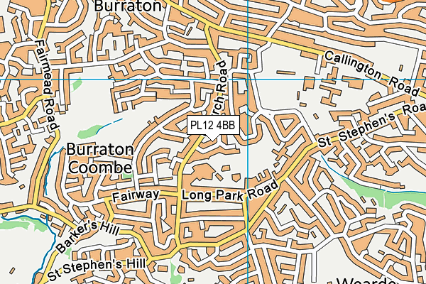 PL12 4BB map - OS VectorMap District (Ordnance Survey)