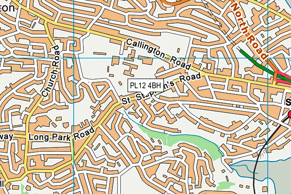 PL12 4BH map - OS VectorMap District (Ordnance Survey)
