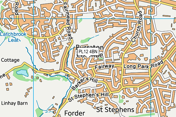 PL12 4BN map - OS VectorMap District (Ordnance Survey)