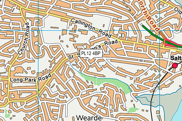 PL12 4BP map - OS VectorMap District (Ordnance Survey)