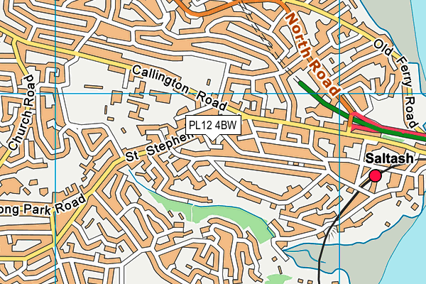 PL12 4BW map - OS VectorMap District (Ordnance Survey)