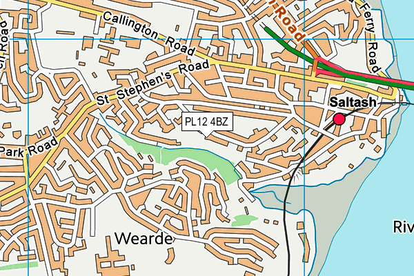 PL12 4BZ map - OS VectorMap District (Ordnance Survey)