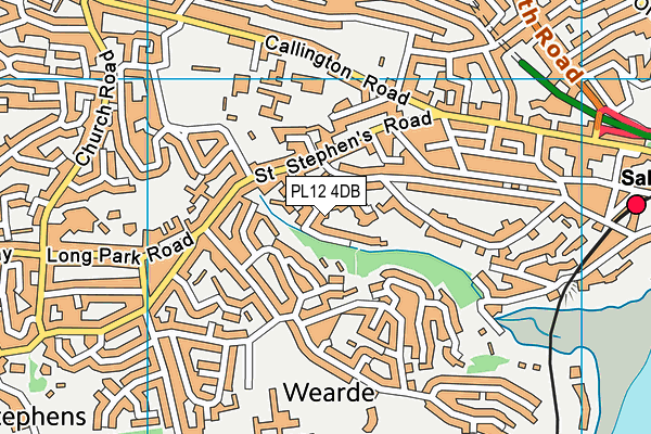 PL12 4DB map - OS VectorMap District (Ordnance Survey)