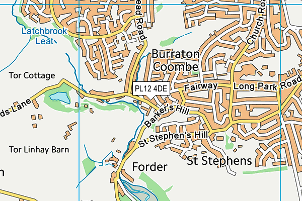 PL12 4DE map - OS VectorMap District (Ordnance Survey)