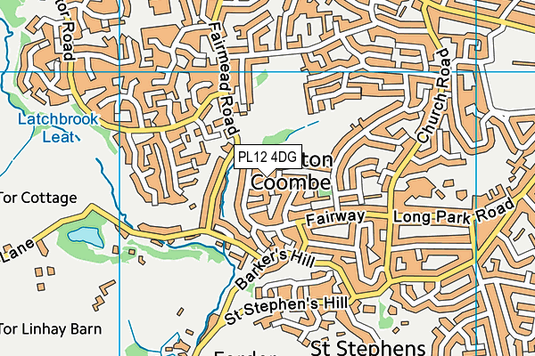 PL12 4DG map - OS VectorMap District (Ordnance Survey)