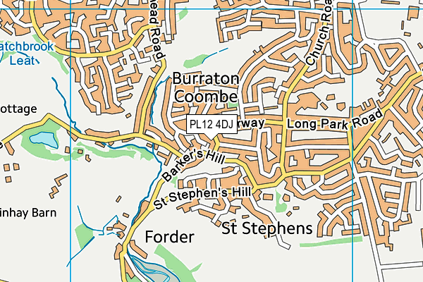 PL12 4DJ map - OS VectorMap District (Ordnance Survey)