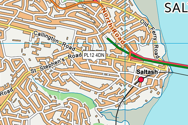 PL12 4DN map - OS VectorMap District (Ordnance Survey)