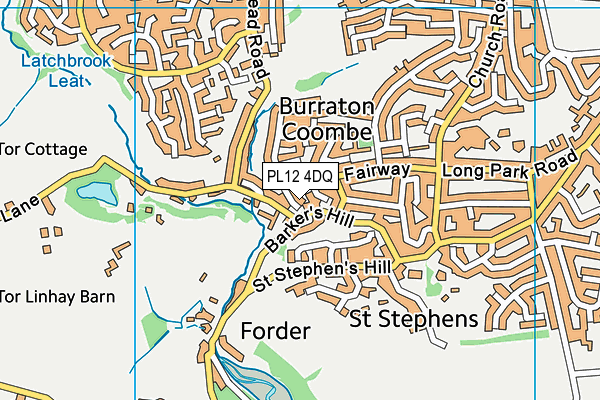 PL12 4DQ map - OS VectorMap District (Ordnance Survey)