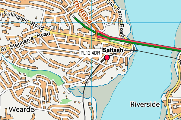 PL12 4DR map - OS VectorMap District (Ordnance Survey)