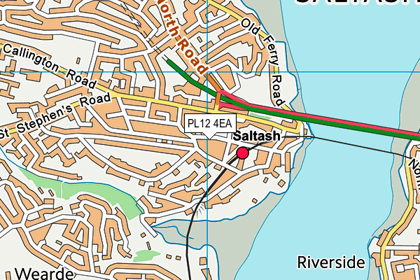 PL12 4EA map - OS VectorMap District (Ordnance Survey)