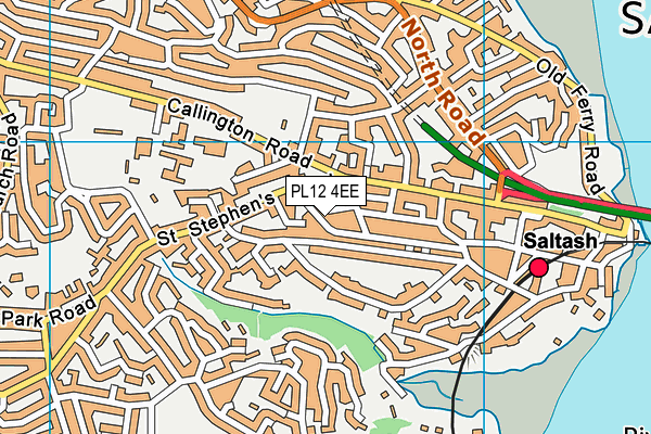 PL12 4EE map - OS VectorMap District (Ordnance Survey)