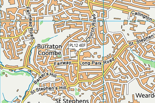 PL12 4EF map - OS VectorMap District (Ordnance Survey)