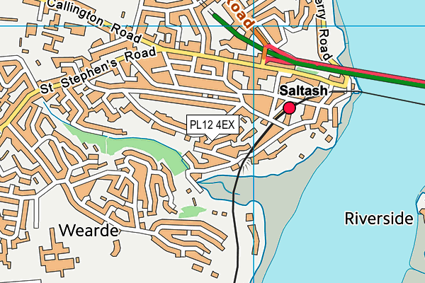 PL12 4EX map - OS VectorMap District (Ordnance Survey)