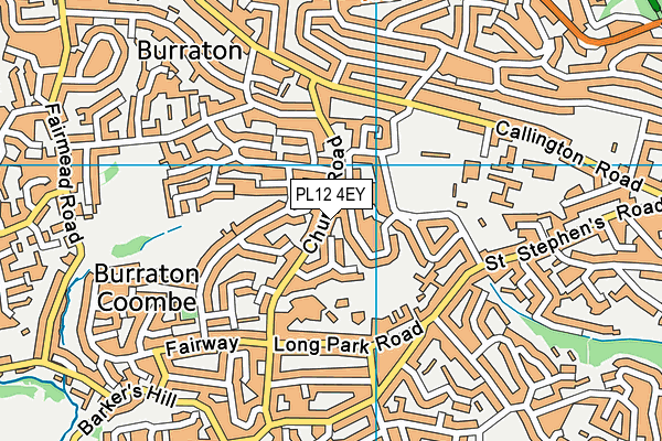 PL12 4EY map - OS VectorMap District (Ordnance Survey)