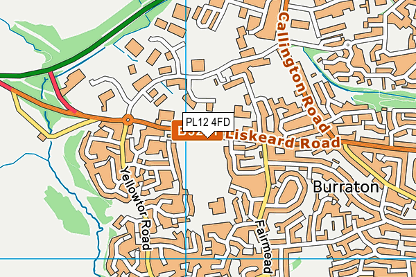 PL12 4FD map - OS VectorMap District (Ordnance Survey)