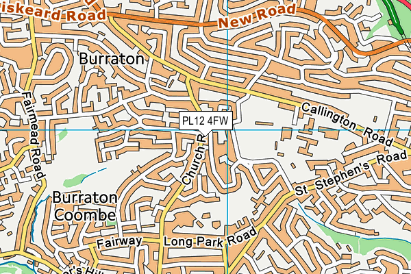 PL12 4FW map - OS VectorMap District (Ordnance Survey)