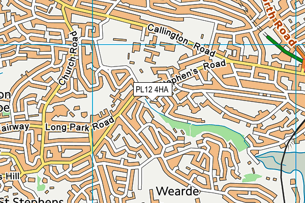 PL12 4HA map - OS VectorMap District (Ordnance Survey)