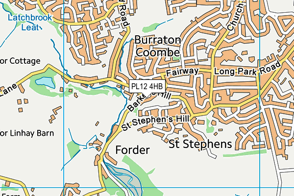 PL12 4HB map - OS VectorMap District (Ordnance Survey)