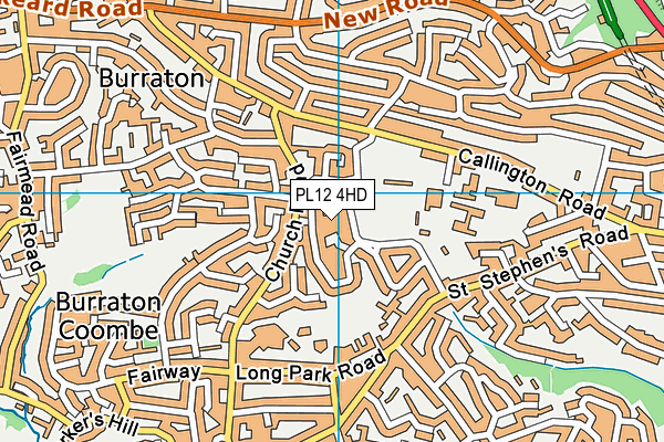 PL12 4HD map - OS VectorMap District (Ordnance Survey)