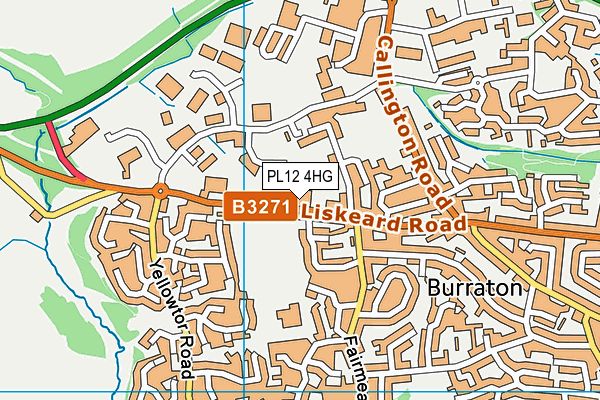 PL12 4HG map - OS VectorMap District (Ordnance Survey)