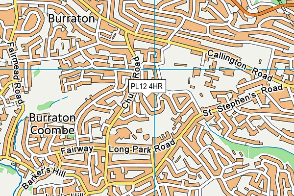 PL12 4HR map - OS VectorMap District (Ordnance Survey)