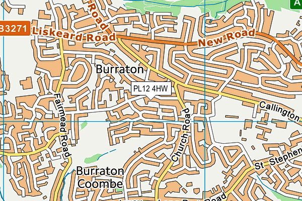 PL12 4HW map - OS VectorMap District (Ordnance Survey)