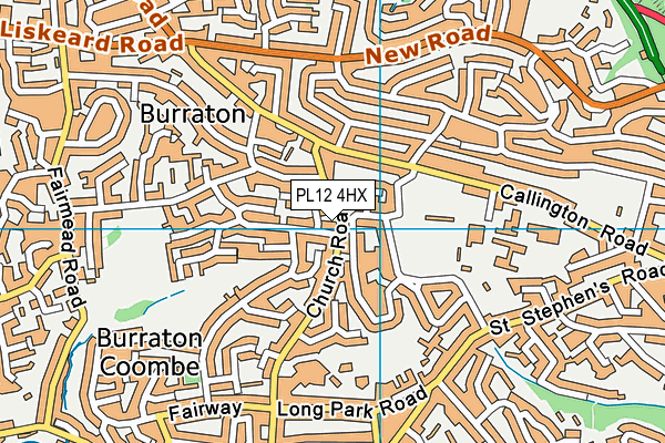PL12 4HX map - OS VectorMap District (Ordnance Survey)