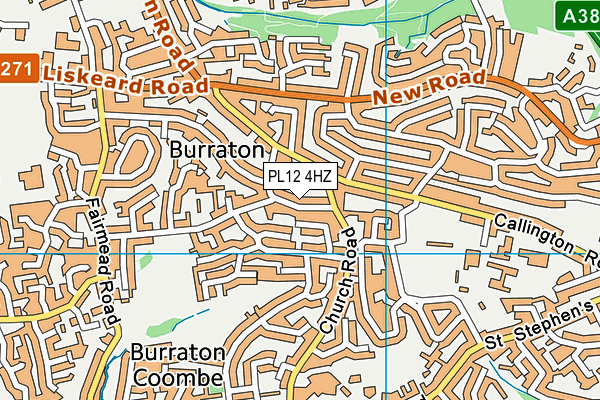 PL12 4HZ map - OS VectorMap District (Ordnance Survey)