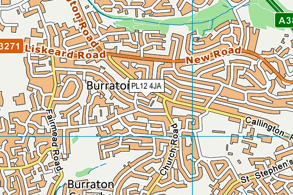 PL12 4JA map - OS VectorMap District (Ordnance Survey)