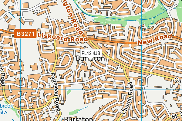 PL12 4JB map - OS VectorMap District (Ordnance Survey)