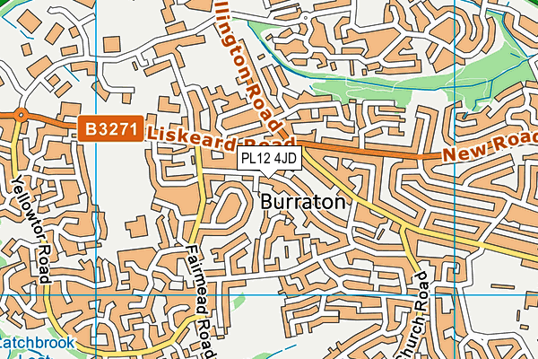 PL12 4JD map - OS VectorMap District (Ordnance Survey)