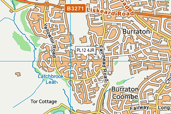PL12 4JR map - OS VectorMap District (Ordnance Survey)
