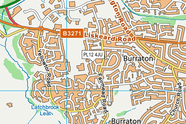 PL12 4JU map - OS VectorMap District (Ordnance Survey)