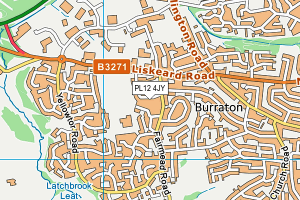 PL12 4JY map - OS VectorMap District (Ordnance Survey)