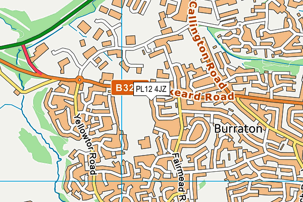 PL12 4JZ map - OS VectorMap District (Ordnance Survey)