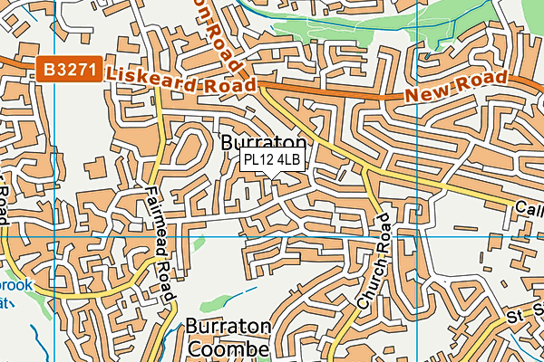 PL12 4LB map - OS VectorMap District (Ordnance Survey)