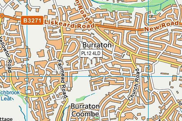 PL12 4LD map - OS VectorMap District (Ordnance Survey)