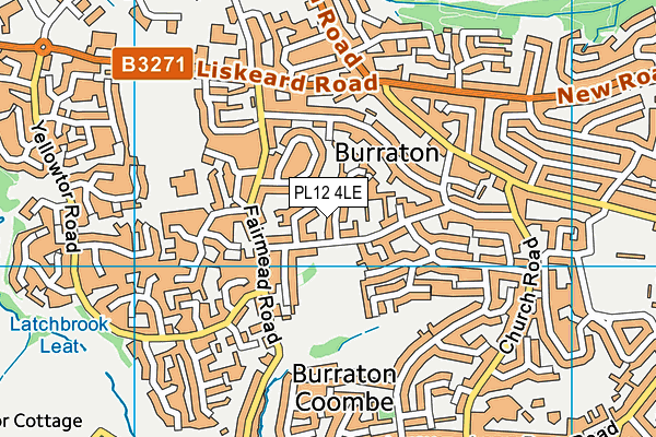 PL12 4LE map - OS VectorMap District (Ordnance Survey)