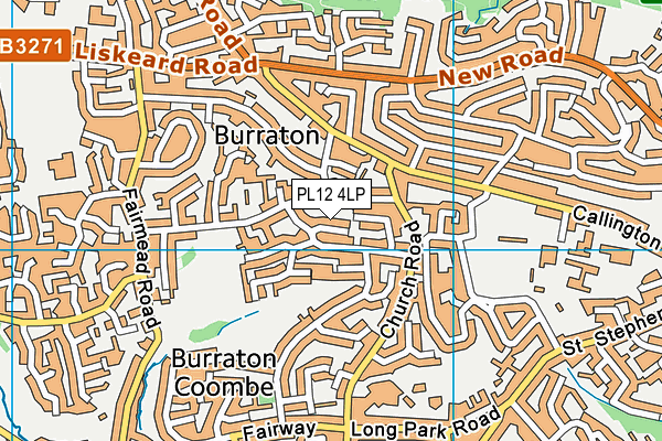 PL12 4LP map - OS VectorMap District (Ordnance Survey)
