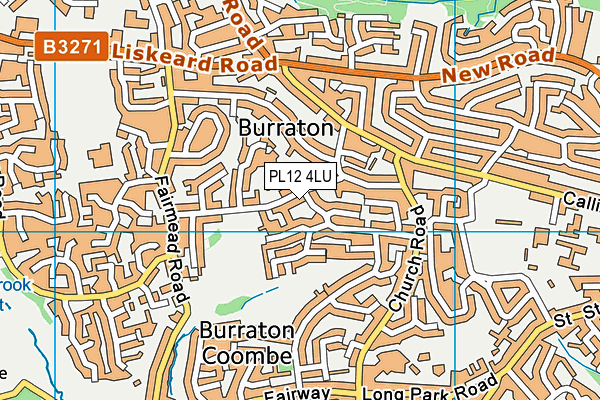 PL12 4LU map - OS VectorMap District (Ordnance Survey)