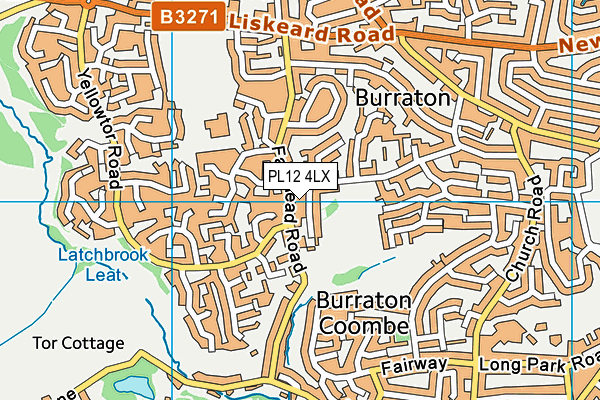 PL12 4LX map - OS VectorMap District (Ordnance Survey)