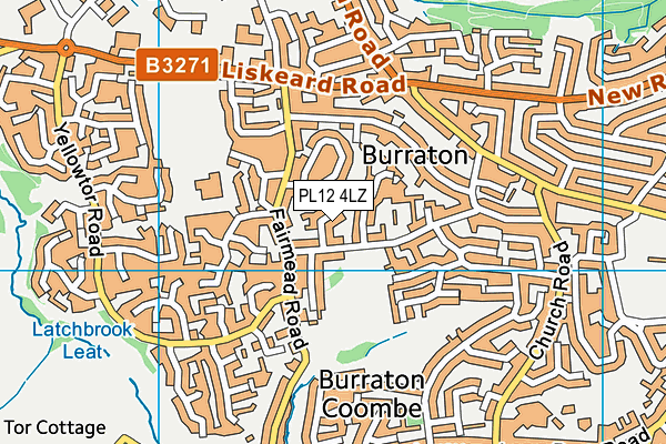 PL12 4LZ map - OS VectorMap District (Ordnance Survey)