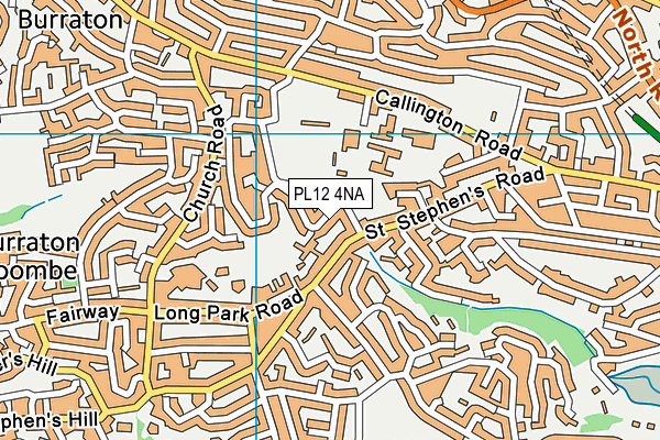 PL12 4NA map - OS VectorMap District (Ordnance Survey)