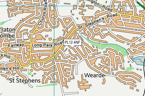 PL12 4NF map - OS VectorMap District (Ordnance Survey)