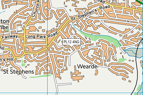 PL12 4NG map - OS VectorMap District (Ordnance Survey)