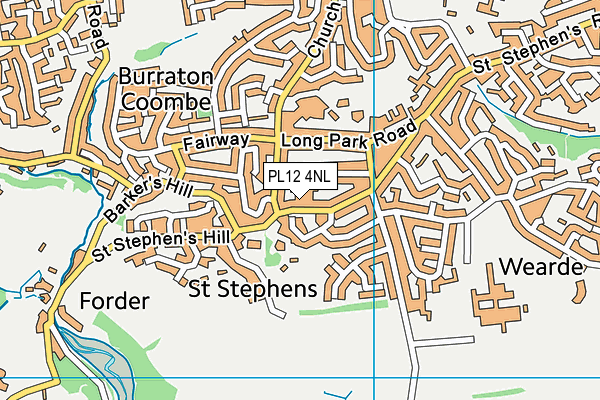 PL12 4NL map - OS VectorMap District (Ordnance Survey)