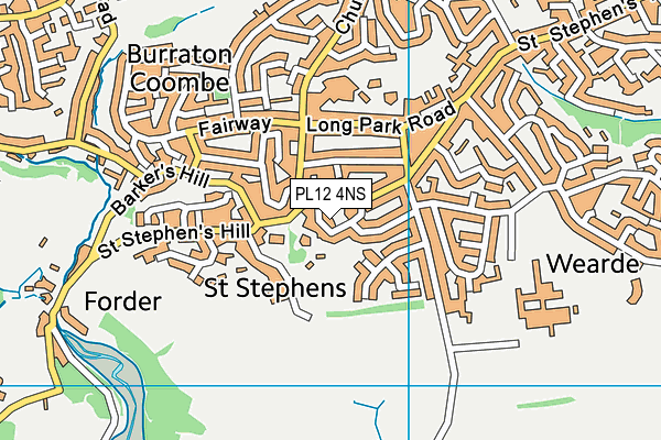 PL12 4NS map - OS VectorMap District (Ordnance Survey)